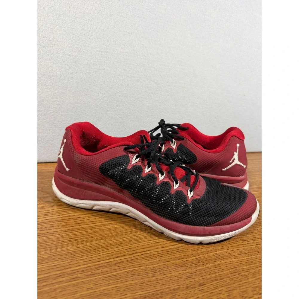 Jordan Flight Flex Trainer Mens Red Black Athletic Sneakers 654268-601